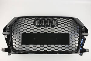 Решітка радіатора Audi Q3 2014-2018 рік Чорна (в стилі RS)