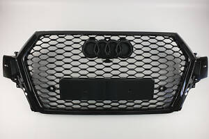 Решітка радіатора Audi Q7 2015-2020 рік Чорна (в стилі RS)