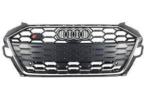 Решітка радіатора на Audi A4 B9 2019-2023 року (стиль S4 Chrome black)