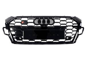 Решітка радіатора на Audi A5 B9 2021-2023 року ( стиль S5 Full black gloss)