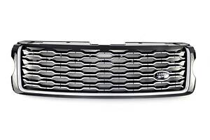 Решітка радіатора в стилі RR 18+ на Range Rover Vogue L405 2013-2017 рік (Чорна із сірим)
