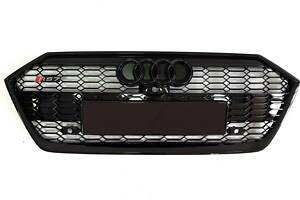 Решітка радіатора в стилі RS на Audi A7 C8 ( 4K) 2017-2021 (Чорна під камеру )