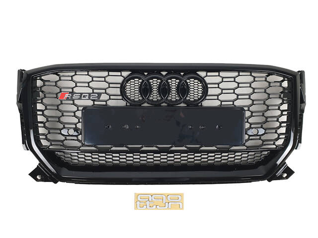 Решітка радіатора в стилі RS на Audi Q2 GA 2016-2020 рік Чорна