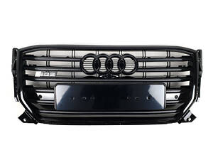 Решітка радіатора в стилі S-Line на Audi Q2 GA 2016-2020 рік Чорна