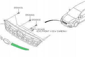 РЕШІТКА SUBARU IMPREZA ХРОМ ЛІВА ОРИГІНАЛ 2019-