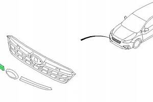 РЕШІТКА SUBARU IMPREZA ХРОМ ПРАВА ОРИГІНАЛ 2019-