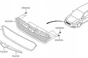 РЕШІТКА SUBARU IMPREZA ПРАВА ОРИГІНАЛ 2016-
