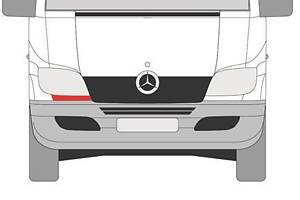 Накладка під фару права Mercedes-Benz Sprinter W903 00-06 (LKQ) 9016370340