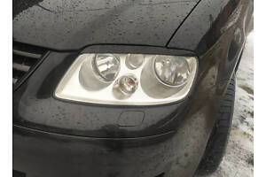 Реснички (2 шт, ABS) Черный мат для Volkswagen Caddy 2004-2010 гг