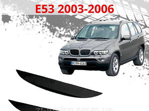 Реснички BMW Х5 E53 2003-2006 Бмв Икс 5 Накладки на фары