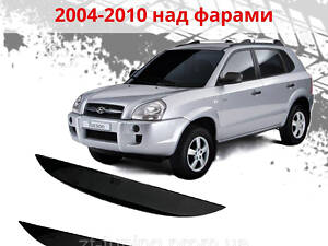 Реснички Hyundai Tucson Хендай Туксон 2004-2010 ( на Верх фары ) Накладки на фары