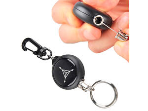 Ретрактор, выдвижной брелок для карт доступа, бейджа, трос сталь 60см