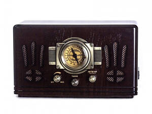 Ретро радіо програвач Daklin Де Голль AM/FM, МР3/ USB/ SD дерево Горіх (RP-057)