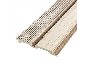 Декоративная рейка PS 2900х120х12мм Светлое дерево SW-00001750