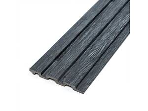 Декоративная рейка PS 2900х120х12мм Темный графит SW-00002128