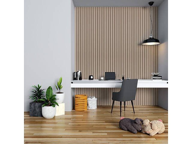 Декоративная рейка WPC стеновая 3000х160х23мм Мокко SW-00001859 - Фото 7