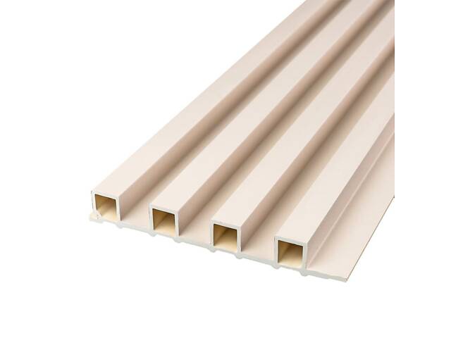 Рейка декоративна WPC стінова 3000х160х23мм Молочний SW-00001858 - Фото 1