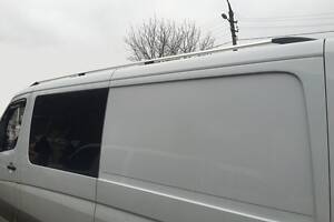 Рейлінги DD (алюміній) 265 см, Чорний, Пластикова ніжка для Volkswagen Crafter 2006-2017 рр.