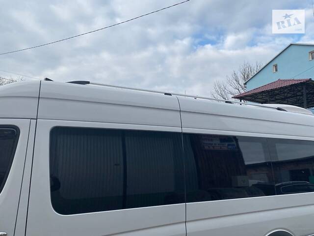 Рейлинги DD (2 шт, алюм) 265 см, Хром, чугунная ножка для Mercedes Sprinter W901/902/903/904/905 1995-2006 гг - Фото 2