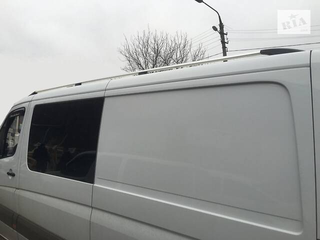 Рейлинги DD (алюминий) 265 см, Хром, Чугунная ножка для Volkswagen Crafter 2006-2016 гг - Фото 1