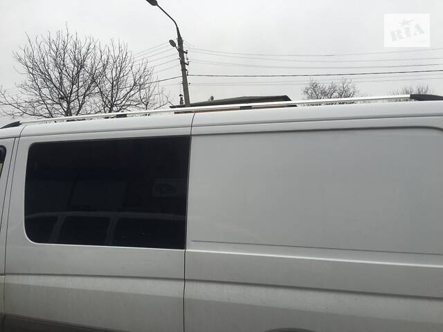 Рейлинги DD (алюминий) 265 см, Хром, Чугунная ножка для Volkswagen Crafter 2006-2016 гг - Фото 2