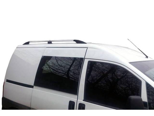 Рейлинги ХРОМ Длинная база, чугунные ножки для Citroen Jumpy 1996-2007 гг - Фото 1