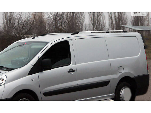 Рейлинги Хром Короткая база, Металлические ножки для Fiat Scudo 2007-2015 гг