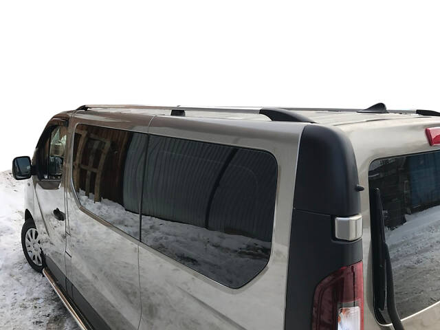 Рейлинги Хром Короткая, чугунные ножки для Renault Trafic 2015- гг - Фото 1