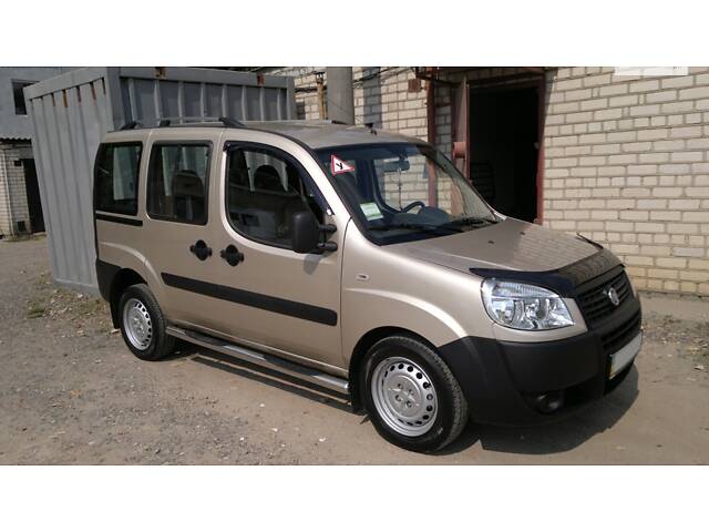 Рейлинги Хром Макси база, металлические ножки для Fiat Doblo I 2005-2010 гг - Фото 10
