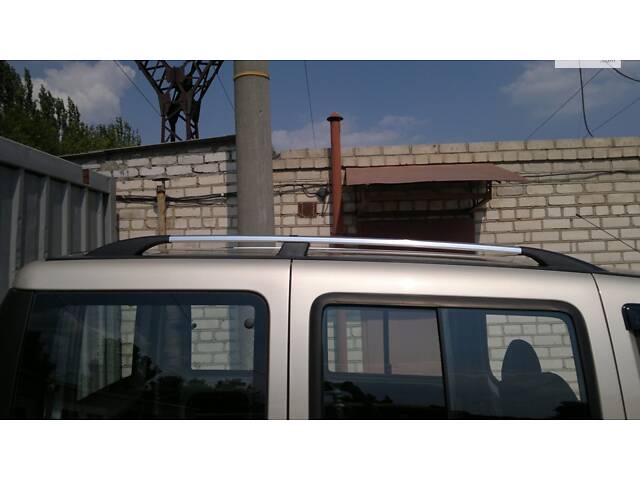 Рейлинги Хром Макси база, металлические ножки для Fiat Doblo I 2005-2010 гг - Фото 12