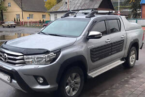 Рейлинги с перемычками (2 шт, Хром) для Toyota Hilux 2015-2024 гг