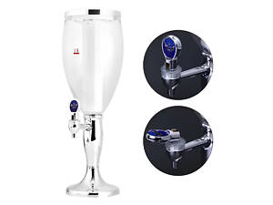 Резервуар для пива RESTEQ 1,5 л з підсвіткою та льодом — пивний дозатор, штоф, пивна вежа, декоративний кубок