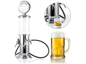 Резервуар-диспенсер для алкоголю RESTEQ «Бензоколонка» 900 мл — оригінальний дозатор для віскі, коньяку та пива