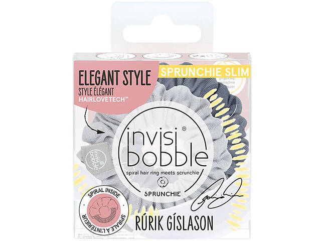 Резинка-браслет для волос invisibobble SPRUNCHIE SLIM Rurik Gislason Feeling Greyt 2 шт