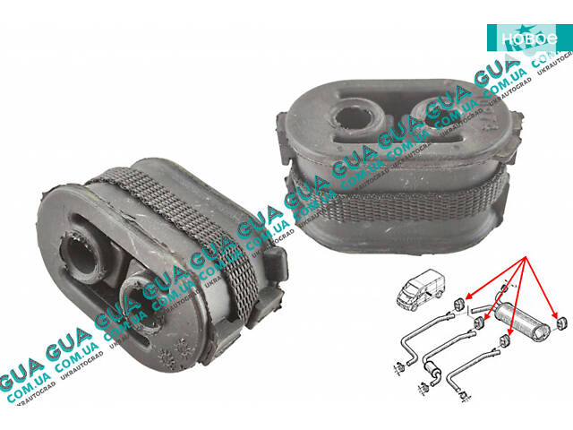 Резинка крепления глушителя ( резиновое кольцо ) 1 шт 10974 Nissan / НИССАН PRIMASTAR 2000- / ПРИМАСТАР 00-, Opel / ОПЕЛ