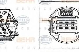 Резистор печки для моделей: CITROËN (XSARA, C5), PEUGEOT (206,206,206)