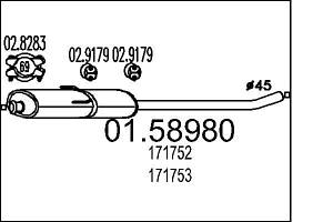 Резонатор FIAT SCUDO (220_) / PEUGEOT EXPERT (222) 1994-2008 г.