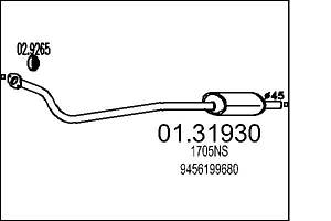 Резонатор FIAT SCUDO (220_) / PEUGEOT EXPERT (222) 1994-2008 г.