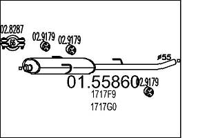 Резонатор LANCIA ZETA (22_) / PEUGEOT 806 (221) / FIAT SCUDO (220_) 1994-2008 г.