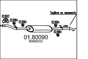 Резонатор MERCEDES-BENZ SPRINTER 4-t (B904) 1996-2006 г.