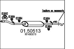 Резонатор MERCEDES-BENZ SPRINTER 5-t (B905) 1995-2012 г.