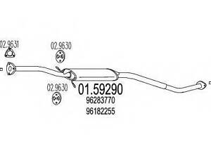 Резонатор MTS 0159290 на DAEWOO LANOS / SENS (KLAT)