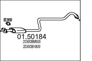 Резонатор NISSAN ALMERA (N16) 2000-2006 г.