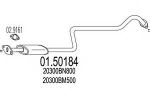 Резонатор средняя часть  для моделей: NISSAN (ALMERA, ALMERA)