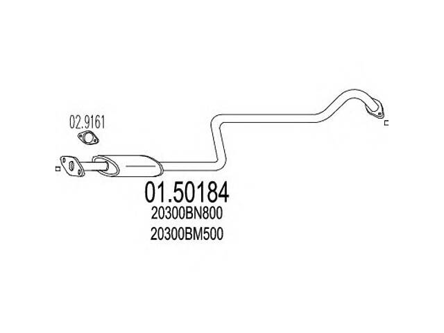 Резонатор средняя часть для моделей: NISSAN (ALMERA, ALMERA)