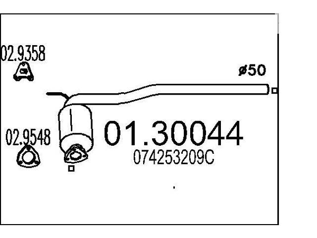 Резонатор VW TRANSPORTER T4 (70E, 70L 1990-2004 г.