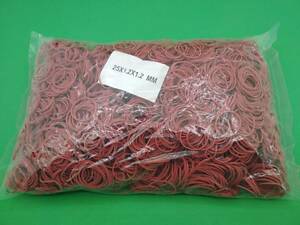 Гумка для пакування червона (25*1,2*1,2'Plast', 1 кг/пач