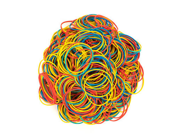 Гумові кільця для грошей Axent Standard кольорові, 500 г (D4612) - Фото 1