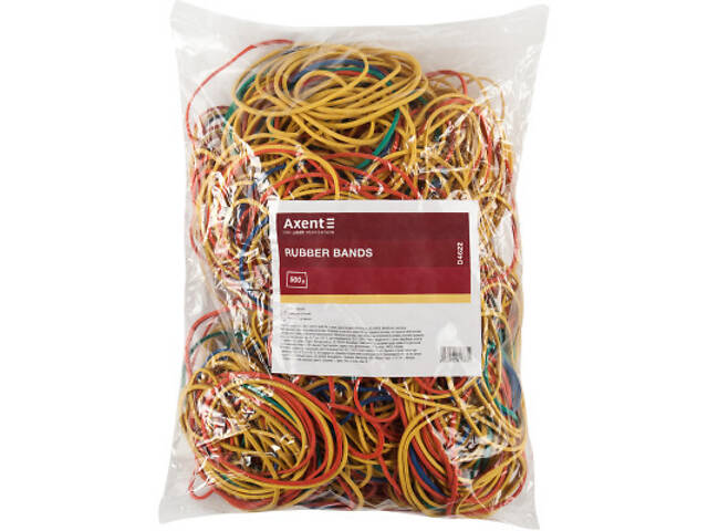 Гумові резинки для грошей Delta by Axent асортированих кольорів, 500г (D4622) - Фото 1