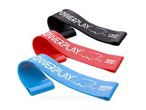 Резинки для фитнеса (лента-эспандер) PowerPlay 4113 Mini Power Band Set набор из 3 шт. (сопротивление от 10-20 кг)